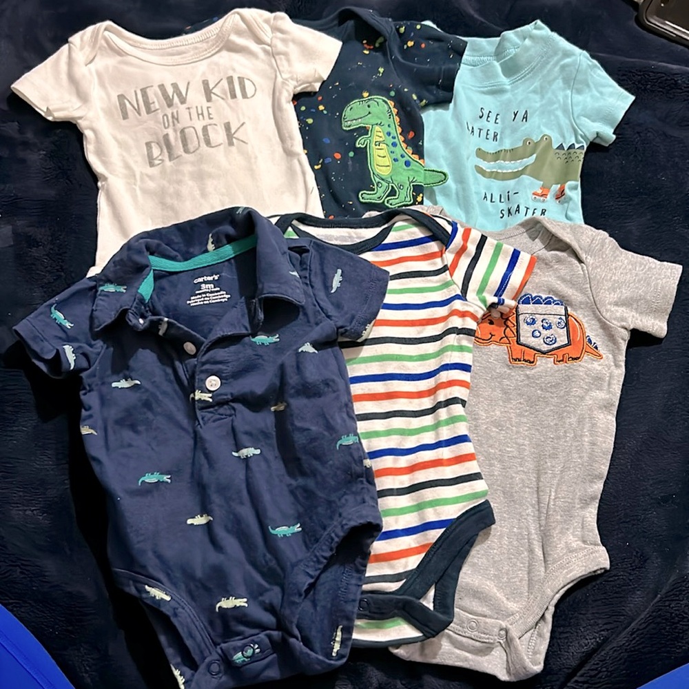 Lightly worn boys onesie bundle